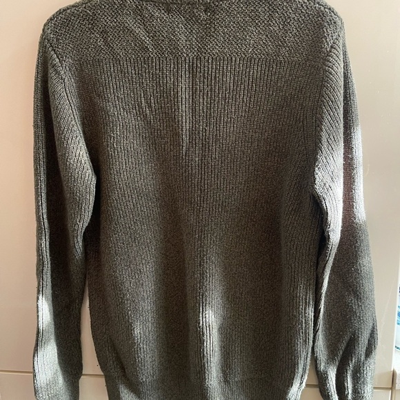 VTG Eddie Bauer Men's Cotton Blend Sweater Fisherman Pullover 1/4 Button Size S - Picture 2 of 6